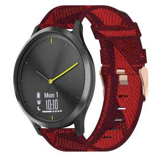 For Garmin Vivomove HR Sport 20mm Nylon Woven Watch Band(Red)