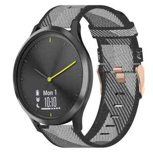 For Garmin Vivomove HR Sport 20mm Nylon Woven Watch Band(Grey)