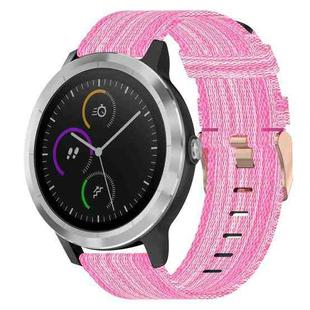 For Garmin Vivoactive 3 20mm Nylon Woven Watch Band(Pink)
