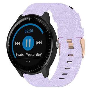 For Garmin Vivoactive3 Music 20mm Nylon Woven Watch Band(Light Purple)