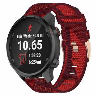 For Garmin Forerunner 245 20mm Nylon Woven Watch Band(Red)