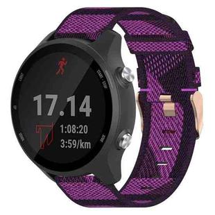 For Garmin Forerunner 645 20mm Nylon Woven Watch Band(Purple)