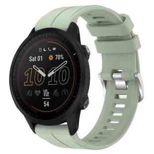 For Garmin Forerunner 955 22mm Solid Color Silicone Watch Band(Light Green)