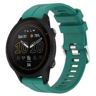For Garmin Forerunner 955 22mm Solid Color Silicone Watch Band(Green)