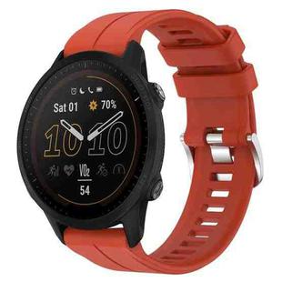 For Garmin Forerunner 955 22mm Solid Color Silicone Watch Band(Red)