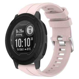 For Garmin Instinct 2 22mm Solid Color Silicone Watch Band(Pink)