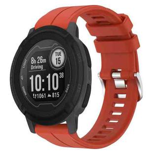 For Garmin Instinct 2 22mm Solid Color Silicone Watch Band(Red)