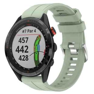For Garmin Approach S62 22mm Solid Color Silicone Watch Band(Light Green)