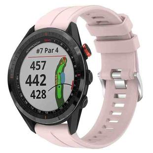For Garmin Approach S62 22mm Solid Color Silicone Watch Band(Pink)
