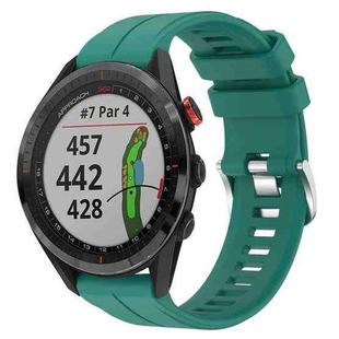 For Garmin Approach S62 22mm Solid Color Silicone Watch Band(Green)