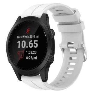 For Garmin Forerunner 945 22mm Solid Color Silicone Watch Band(White)