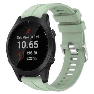 For Garmin Forerunner 945 22mm Solid Color Silicone Watch Band(Light Green)