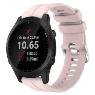 For Garmin Forerunner 945 22mm Solid Color Silicone Watch Band(Pink)