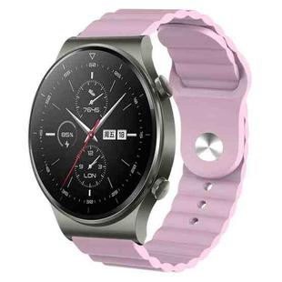 For Huawei GT2 Pro 22mm Corrugated Silicone Watch Band(Pink)
