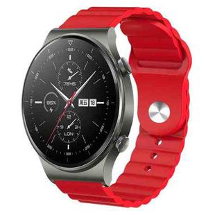For Huawei GT2 Pro 22mm Corrugated Silicone Watch Band(Red)