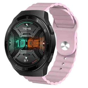 For Huawei Watch GT 2E 22mm Corrugated Silicone Watch Band(Pink)