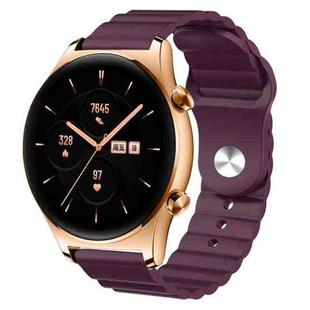 For Honor Watch GS 3 22mm Corrugated Silicone Watch Band(Purple)