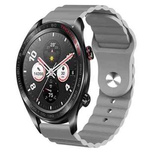 For Honor Watch Dream 22mm Corrugated Silicone Watch Band(Grey)