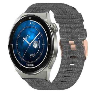 For Huawei Watch GT3 Pro 46mm 22mm Nylon Woven Watch Band(Dark Grey)
