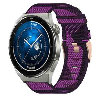 For Huawei Watch GT3 Pro 46mm 22mm Nylon Woven Watch Band(Purple)