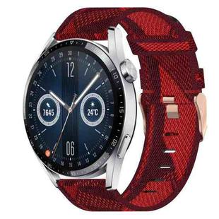 For Huawei Watch GT3 46mm 22mm Nylon Woven Watch Band(Red)