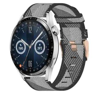 For Huawei Watch GT3 46mm 22mm Nylon Woven Watch Band(Grey)