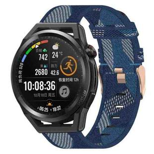 For Huawei Watch GT Runner 22mm Nylon Woven Watch Band(Blue)