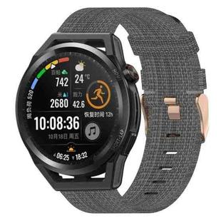 For Huawei Watch GT Runner 22mm Nylon Woven Watch Band(Dark Grey)