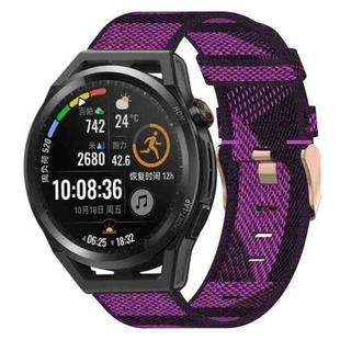 For Huawei Watch GT Runner 22mm Nylon Woven Watch Band(Purple)