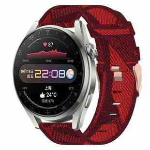 For Huawei Watch 3 Pro 22mm Nylon Woven Watch Band(Red)