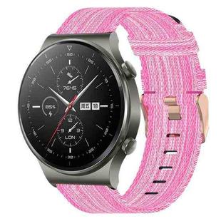 For Huawei GT2 Pro 22mm Nylon Woven Watch Band(Pink)