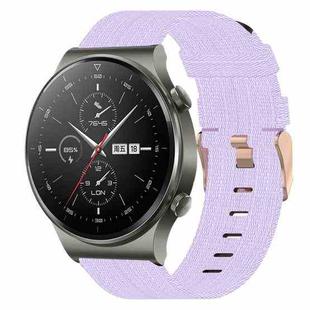 For Huawei GT2 Pro 22mm Nylon Woven Watch Band(Light Purple)