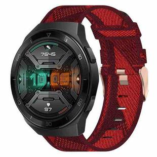 For Huawei Watch GT 2E 22mm Nylon Woven Watch Band(Red)