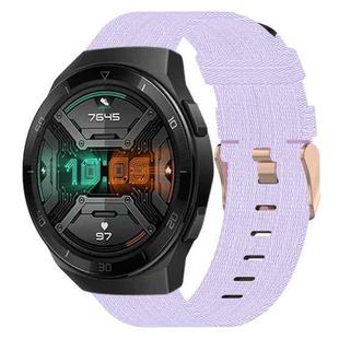 For Huawei Watch GT 2E 22mm Nylon Woven Watch Band(Light Purple)