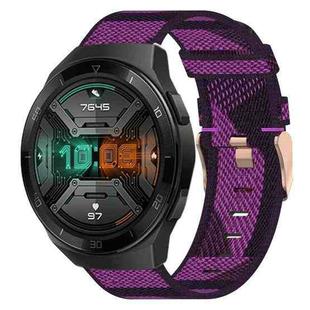 For Huawei Watch GT 2E 22mm Nylon Woven Watch Band(Purple)