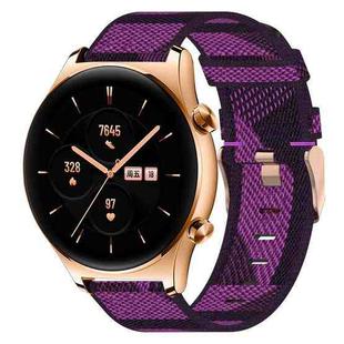 For Honor Watch GS 3 22mm Nylon Woven Watch Band(Purple)