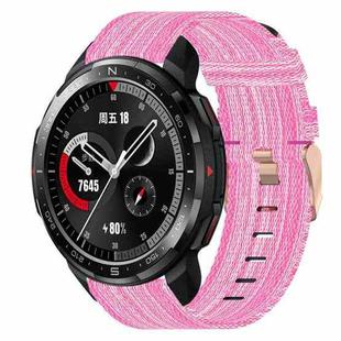 For Honor Watch GS Pro 22mm Nylon Woven Watch Band(Pink)