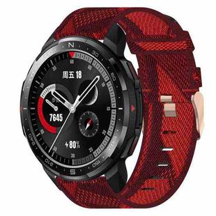 For Honor Watch GS Pro 22mm Nylon Woven Watch Band(Red)