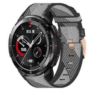 For Honor Watch GS Pro 22mm Nylon Woven Watch Band(Grey)