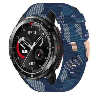 For Honor Watch GS Pro 22mm Nylon Woven Watch Band(Blue)
