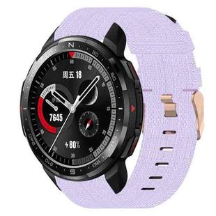 For Honor Watch GS Pro 22mm Nylon Woven Watch Band(Light Purple)