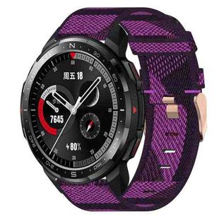 For Honor Watch GS Pro 22mm Nylon Woven Watch Band(Purple)