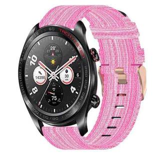 For Honor Watch Dream 22mm Nylon Woven Watch Band(Pink)