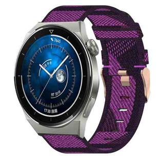 For Huawei Watch GT3 Pro 43mm 20mm Nylon Woven Watch Band(Purple)