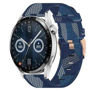 For Huawei Watch GT3 42mm 20mm Nylon Woven Watch Band(Blue)