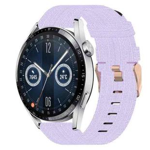 For Huawei Watch GT3 42mm 20mm Nylon Woven Watch Band(Light Purple)