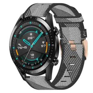 For Huawei Watch GT2 42mm 20mm Nylon Woven Watch Band(Grey)