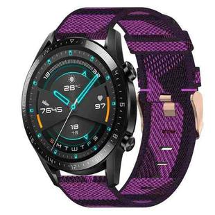For Huawei Watch GT2 42mm 20mm Nylon Woven Watch Band(Purple)