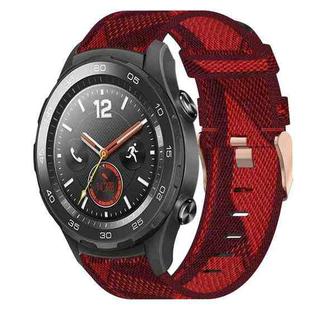 For Huawei Watch 2 20mm Nylon Woven Watch Band(Red)