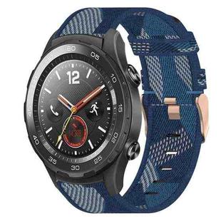 For Huawei Watch 2 20mm Nylon Woven Watch Band(Blue)